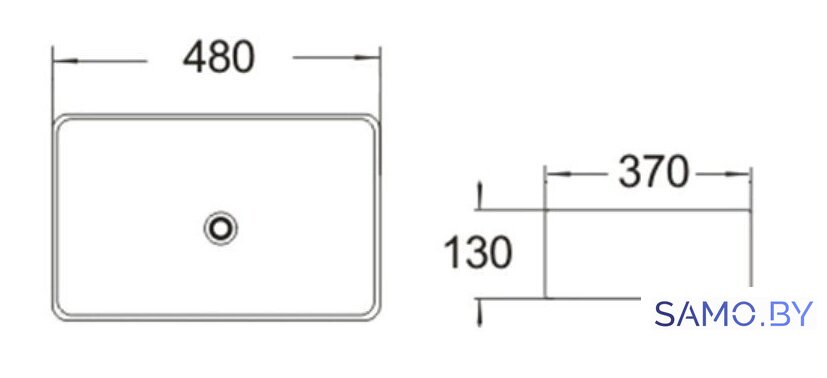 Умывальник SantiLine SL-1010MB - Изображение №2 — Интернет-магазин samo.by