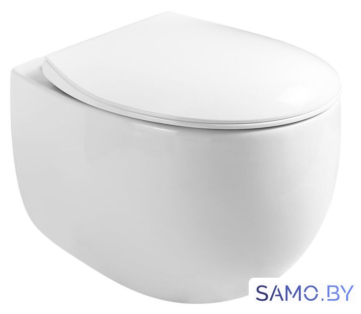 Унитаз подвесной Roxen Egg в комплекте с инсталляцией StounFix Dual Fresh 6 в 1 968475 (кнопка: брашированное золото) - Изображение №3 — Интернет-магазин samo.by