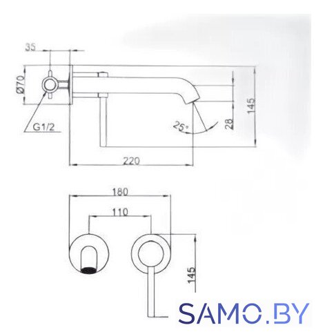 Смеситель Gappo G1206-9 - Изображение №3 — Интернет-магазин samo.by