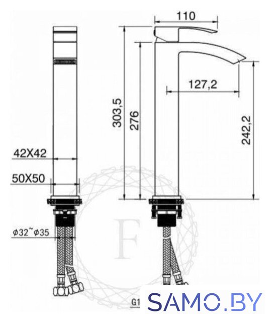 Смеситель Filarete Waterfall FL6010 (графит) - Изображение №14 — Интернет-магазин samo.by