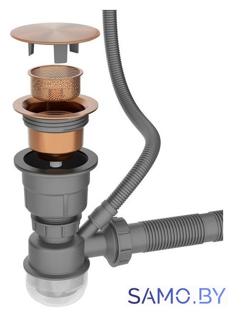 Кухонная мойка Roxen Simple 560220-60BR-GR бронза/текстурная PVD покрытие (с коландером и дозатором) - Изображение №19 — Интернет-магазин samo.by