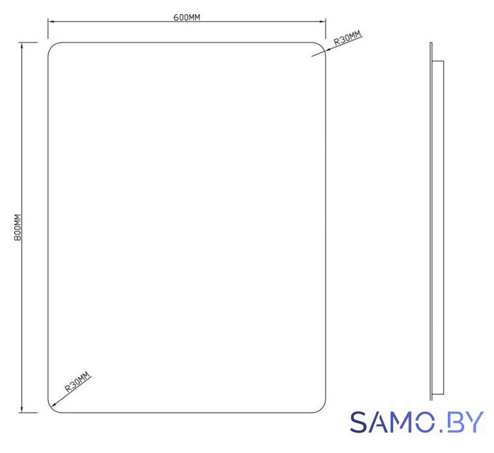  Roxen Зеркало Bella 510055-60AF 60x80 - Изображение №12 — Интернет-магазин samo.by