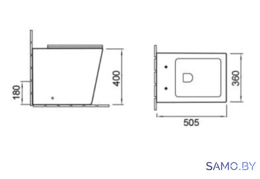 Унитаз приставной SantiLine SL-5021 - Изображение №2 — Интернет-магазин samo.by