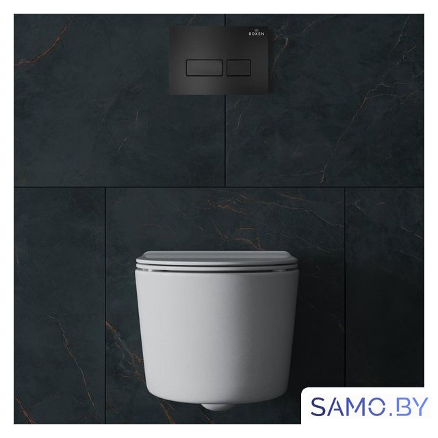 Унитаз подвесной Roxen Simple Compact в комплекте с инсталляцией StounFix Dual Fresh 6 в 1 921358 (кнопка: черный матовый) - Изображение №15 — Интернет-магазин samo.by