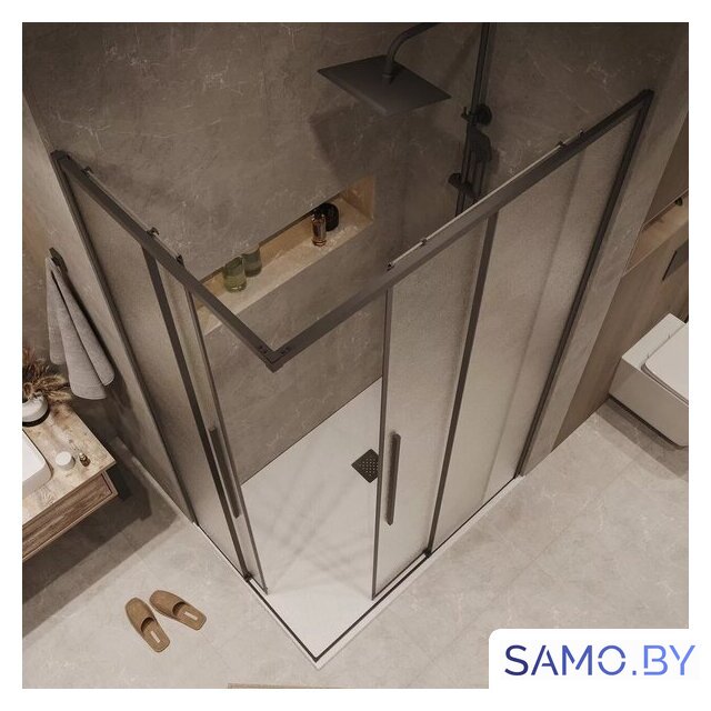 Душевой уголок Grossman Galaxy 90x70x195 300.K33.01.9070.21.02 (черный матовый/шиншилла стекло) - Изображение №20 — Интернет-магазин samo.by