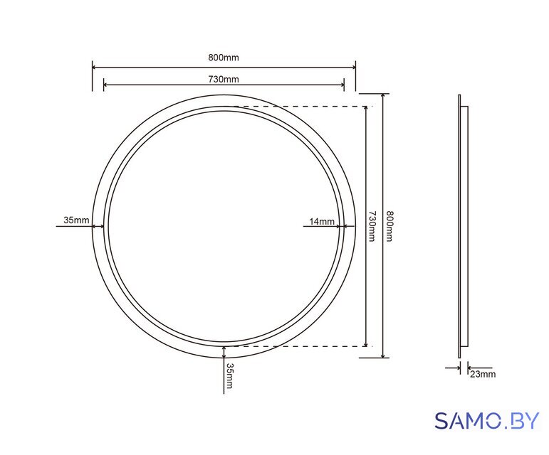  Roxen Зеркало Brimen 510195-80 80х80 - Изображение №10 — Интернет-магазин samo.by