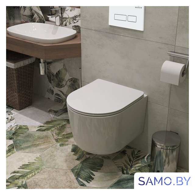 Унитаз подвесной Roxen Simple Compact в комплекте с инсталляцией StounFix Dual Fresh 6 в 1 920247 (кнопка: белый глянец) - Изображение №17 — Интернет-магазин samo.by