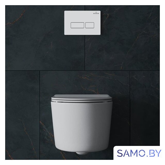 Унитаз подвесной Roxen Simple Compact в комплекте с инсталляцией StounFix Dual Fresh 6 в 1 920247 (кнопка: белый глянец) - Изображение №10 — Интернет-магазин samo.by