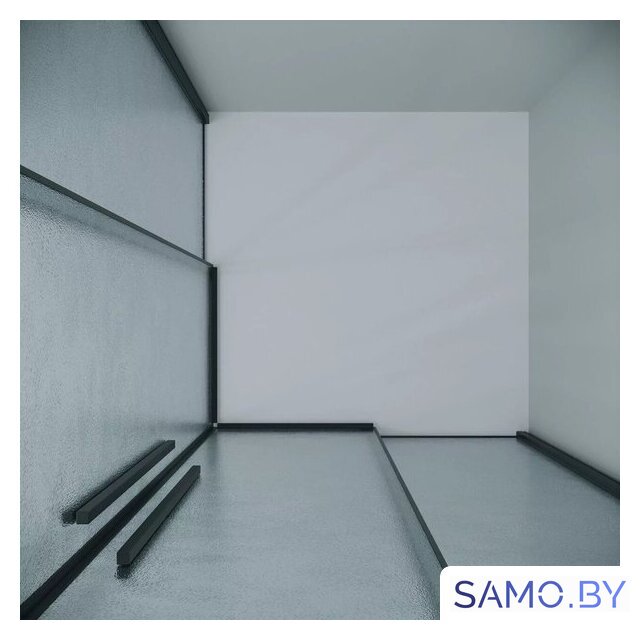 Душевой уголок Grossman Galaxy 90x90x195 300.K33.01.9090.21.02 (черный матовый/шиншилла стекло) - Изображение №6 — Интернет-магазин samo.by