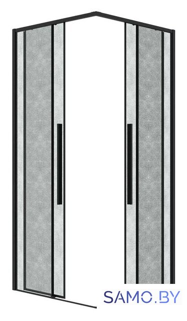 Душевой уголок Grossman Galaxy 90x90x195 300.K33.01.9090.21.02 (черный матовый/шиншилла стекло) - Изображение №2 — Интернет-магазин samo.by