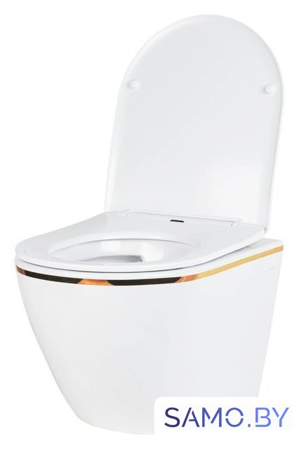 Унитаз подвесной Roxen Antares Gold в комплекте с инсталляцией StounFix Dual Fresh 6 в 1 968460 (кнопка: брашированное золото) - Изображение №6 — Интернет-магазин samo.by