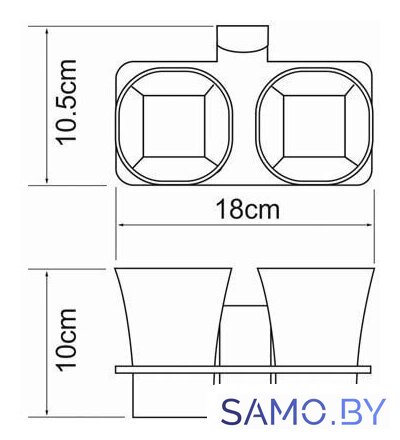 Набор стаканов для зубной щетки и пасты Wasserkraft Leine K-5028D - Изображение №3 — Интернет-магазин samo.by