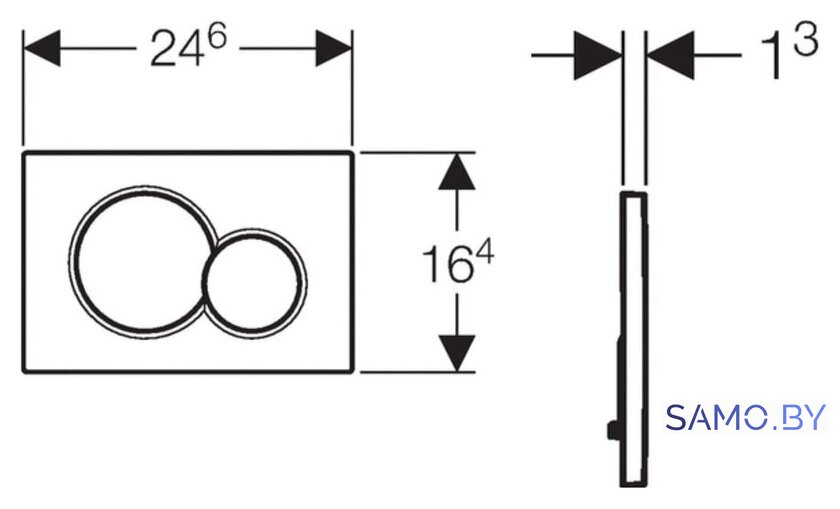 Панель смыва Geberit Sigma 01 115.770.JQ.5 (хром матовый) - Изображение №2 — Интернет-магазин samo.by