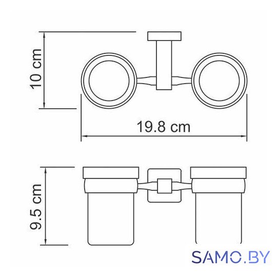 Держатель для стакана Wasserkraft Lippe K-6528D - Изображение №3 — Интернет-магазин samo.by