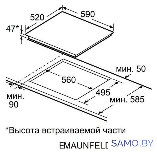Варочная панель MAUNFELD CVCE594PBK - Изображение №8 — Интернет-магазин samo.by
