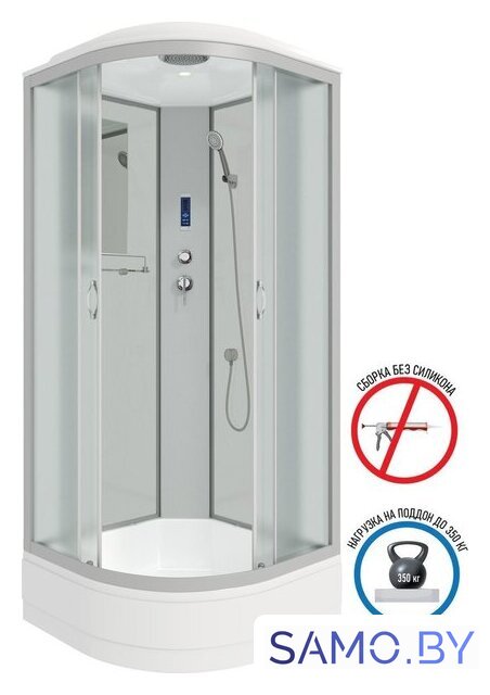 Душевая кабина Niagara NG-3302-14P 100x100x215 (матовое стекло) - Изображение №3 — Интернет-магазин samo.by