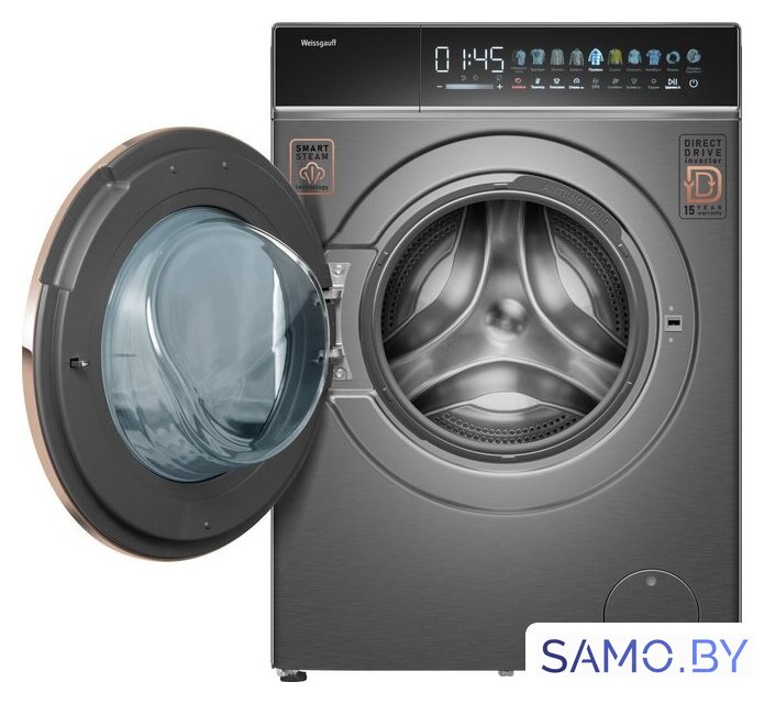 Стирально-сушильная машина Weissgauff WMD 58411 Direct Drive Inverter Premium Steam Grey - Изображение №18 — Интернет-магазин samo.by