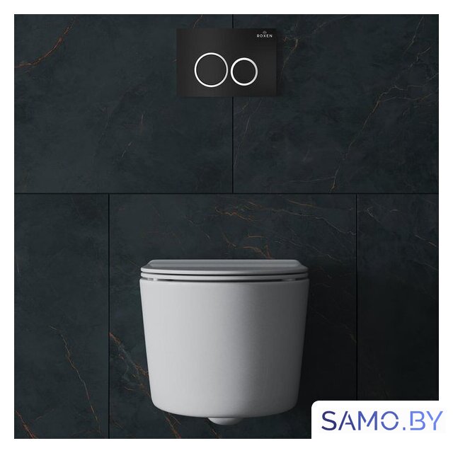 Унитаз подвесной Roxen Simple Compact в комплекте с инсталляцией StounFix Dual Fresh 6 в 1 911522 (кнопка: черный матовый) - Изображение №17 — Интернет-магазин samo.by