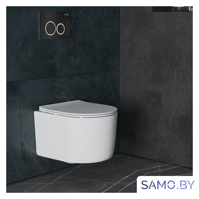 Унитаз подвесной Roxen Simple Compact в комплекте с инсталляцией StounFix Dual Fresh 6 в 1 911522 (кнопка: черный матовый) - Изображение №10 — Интернет-магазин samo.by
