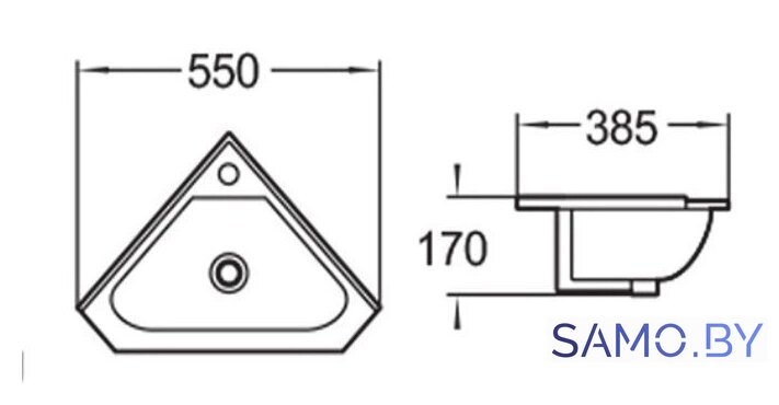 Умывальник SantiLine SL-2020 - Изображение №2 — Интернет-магазин samo.by