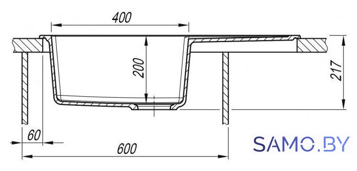 Кухонная мойка ARFEKA ZIA 76 Wet Graphite - Изображение №7 — Интернет-магазин samo.by