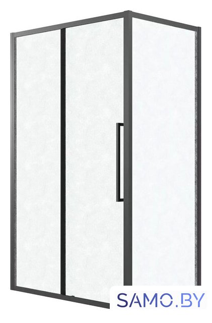 Душевая стенка Grossman Cosmo 80x195 200.K33.02.80.21.02 (черный матовый/шиншилла стекло) - Изображение №4 — Интернет-магазин samo.by