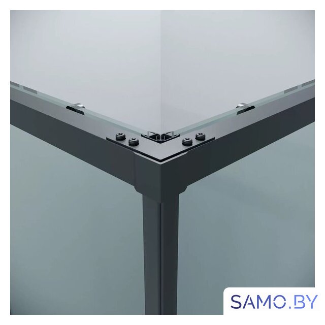 Душевая дверь Grossman Galaxy 90x195 1/2.K33.01.90.21.00 (черный матовый/стекло прозрачное) - Изображение №5 — Интернет-магазин samo.by
