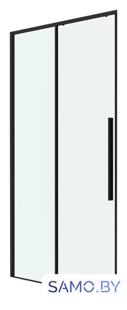 Душевая дверь Grossman Galaxy 90x195 1/2.K33.01.90.21.00 (черный матовый/стекло прозрачное) - Изображение №1 — Интернет-магазин samo.by