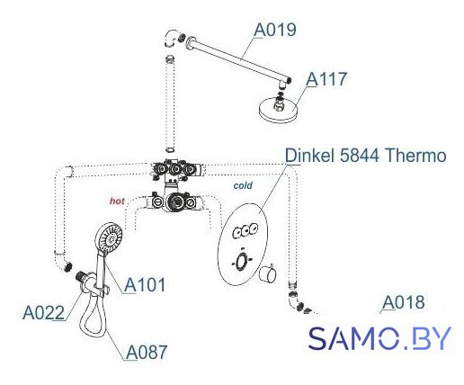 Душевая система  Wasserkraft A175817 - Изображение №6 — Интернет-магазин samo.by
