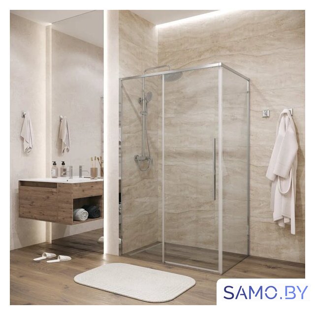 Душевой уголок Grossman Galaxy 100х100х195 120.K33.01.1010.10.00 (хром/прозрачное стекло) - Изображение №6 — Интернет-магазин samo.by