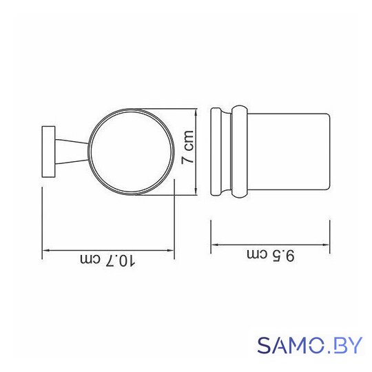 Держатель для стакана Wasserkraft Lippe K-6528 - Изображение №3 — Интернет-магазин samo.by