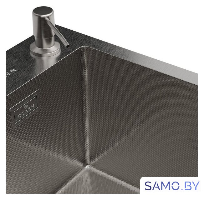 Кухонная мойка Roxen Simple 560220-60-GR сатин/текстурная (с коландером и дозатором) - Изображение №12 — Интернет-магазин samo.by