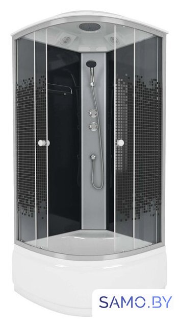 Душевая кабина Niagara NG-7507-14 80x80 (черный, мозаика стекло) - Изображение №2 — Интернет-магазин samo.by