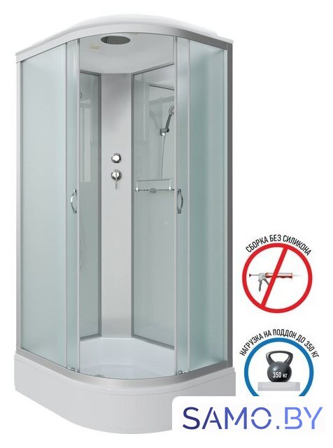 Душевая кабина Niagara NG-33084-14L 100x80 (матовое стекло) - Изображение №3 — Интернет-магазин samo.by