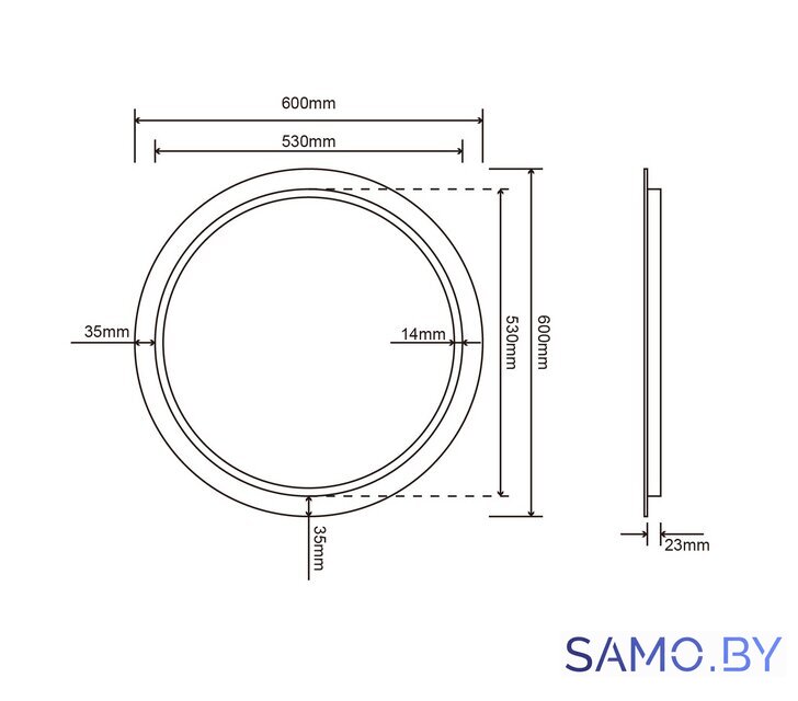  Roxen Зеркало Brimen 510195-60 60х60 - Изображение №10 — Интернет-магазин samo.by