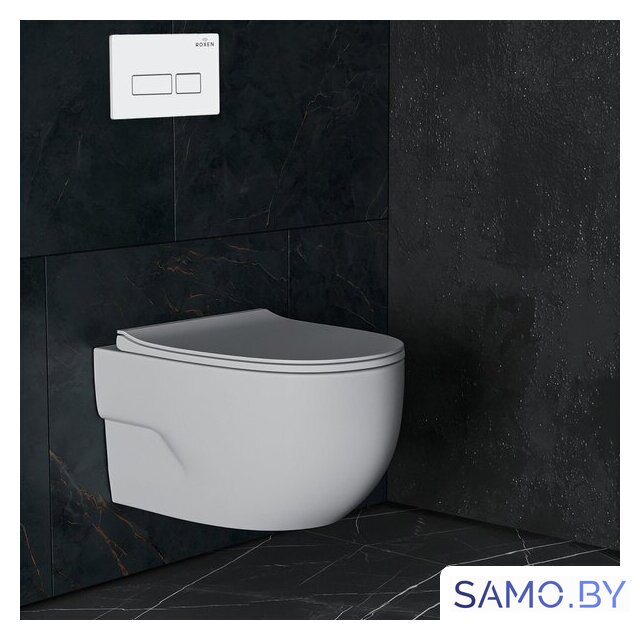 Унитаз подвесной Roxen Porto в комплекте с инсталляцией StounFix Dual Fresh 6 в 1 576390 (кнопка: белый глянец) - Изображение №10 — Интернет-магазин samo.by