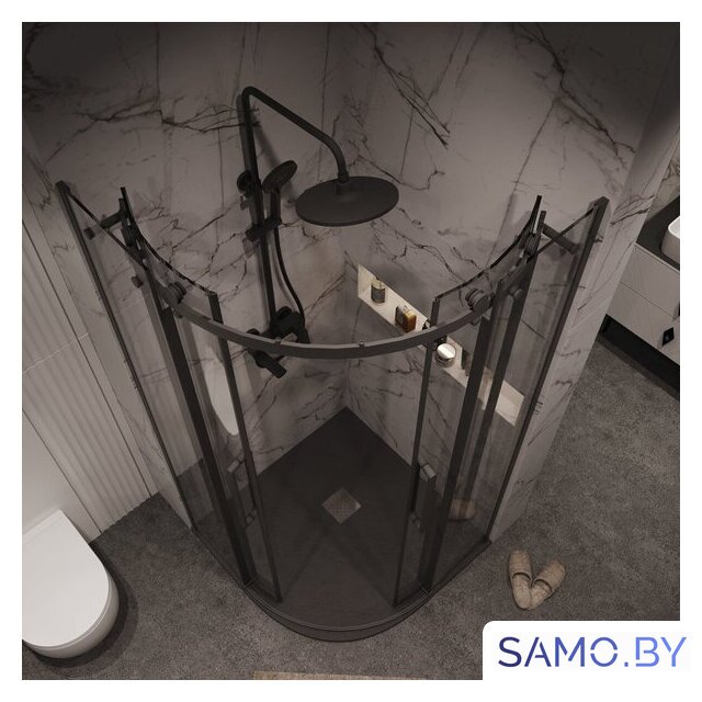 Душевой уголок Grossman Classic 90x90x195 301.K33.04.9090.21.00 (черный матовый/прозрачное стекло) - Изображение №11 — Интернет-магазин samo.by