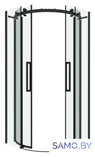 Душевой уголок Grossman Classic 90x90x195 301.K33.04.9090.21.00 (черный матовый/прозрачное стекло) - Изображение №2 — Интернет-магазин samo.by