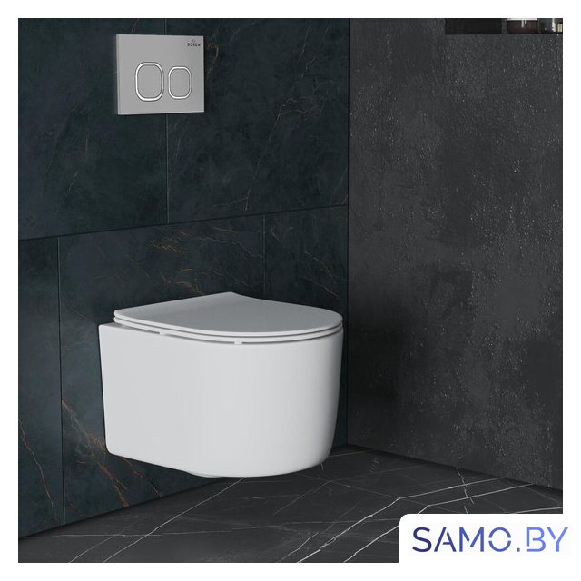 Унитаз подвесной Roxen Simple Compact в комплекте с инсталляцией StounFix Dual Fresh 6 в 1 919136 (кнопка: хром матовый) - Изображение №12 — Интернет-магазин samo.by