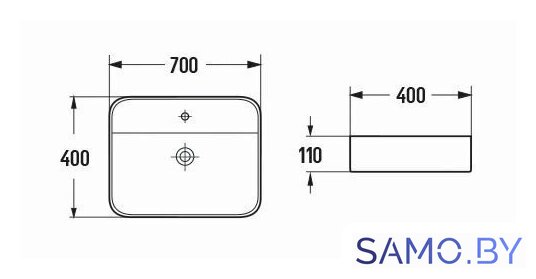 Умывальник SantiLine SL-1007 - Изображение №2 — Интернет-магазин samo.by