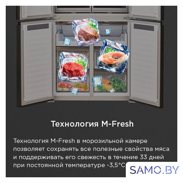 Четырёхдверный холодильник MAUNFELD MFF190NFDSB - Изображение №25 — Интернет-магазин samo.by