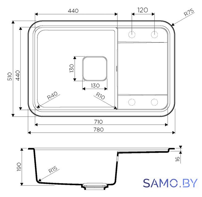 Кухонная мойка Omoikiri Tasogare 78-SA - Изображение №2 — Интернет-магазин samo.by