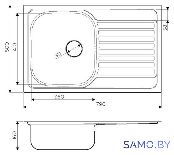 Кухонная мойка Omoikiri Kashiogawa 79 IN - Изображение №2 — Интернет-магазин samo.by