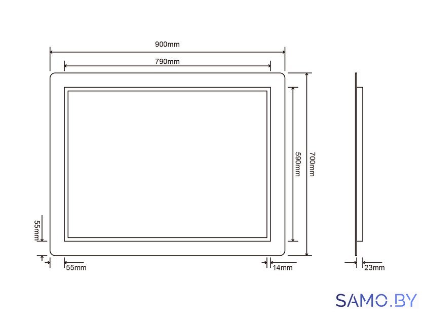  Roxen Зеркало Irida 510185-90 90х70 - Изображение №9 — Интернет-магазин samo.by