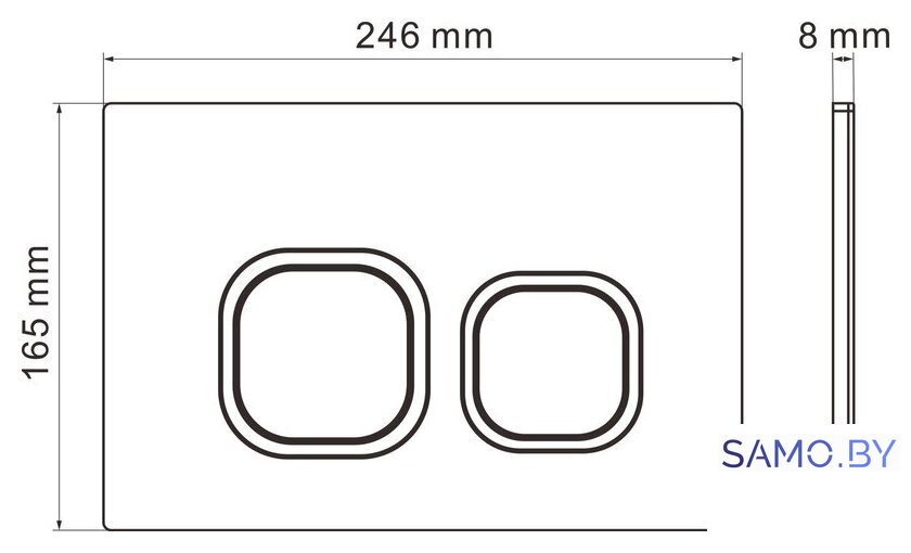 Унитаз подвесной Roxen Porto One Rimless 6 в 1 StounFix Dual Fresh 568244 (кнопка: матовая) - Изображение №21 — Интернет-магазин samo.by