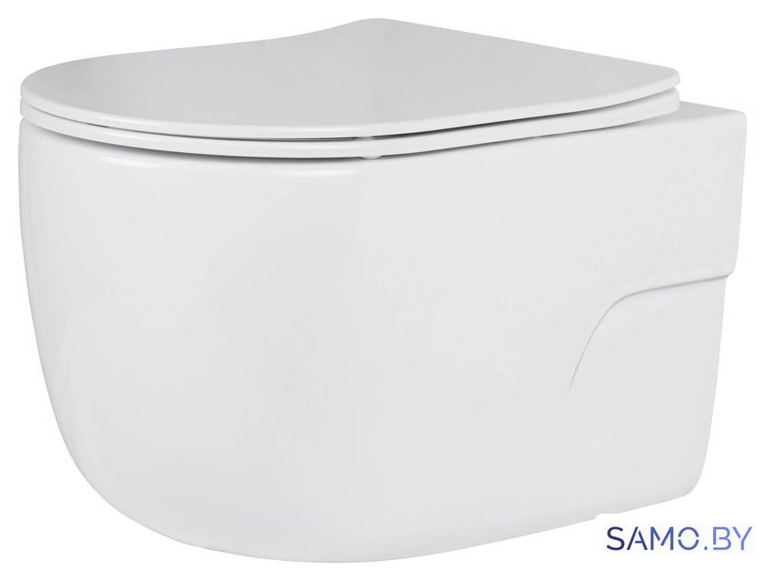 Унитаз подвесной Roxen Porto One Rimless 6 в 1 StounFix Dual Fresh 568244 (кнопка: матовая) - Изображение №5 — Интернет-магазин samo.by