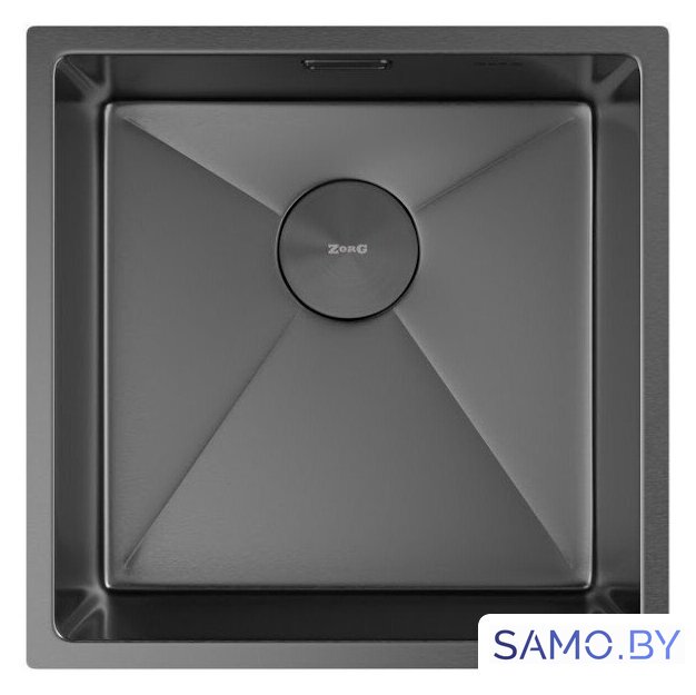 Кухонная мойка ZorG Zerox 44 U / IF PVD Gunblack - Изображение №3 — Интернет-магазин samo.by