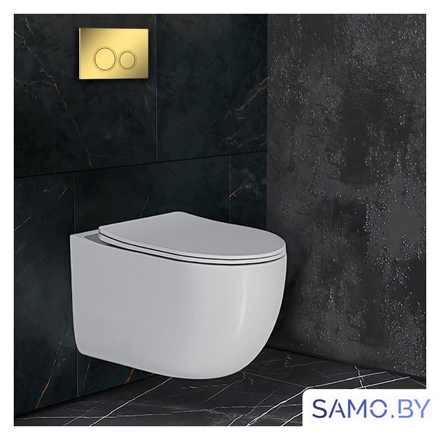 Унитаз подвесной Roxen Vortex в комплекте с инсталляцией StounFix Dual Fresh 6 в 1 968046 (кнопка: золото глянцевое) - Изображение №7 — Интернет-магазин samo.by