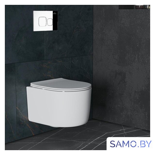 Унитаз подвесной Roxen Simple Compact в комплекте с инсталляцией StounFix Dual Fresh 6 в 1 918025 (кнопка: хром глянец) - Изображение №11 — Интернет-магазин samo.by