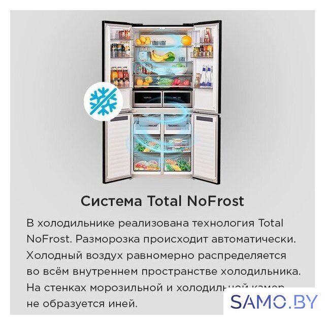 Четырёхдверный холодильник MAUNFELD MFF190NFDBG - Изображение №21 — Интернет-магазин samo.by